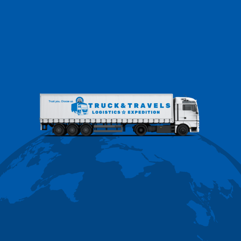 blue and white globe vibrant and dynamic transportation logistics instagram post